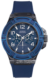 Guess Rigor Niebieski/Guma Ø45 mm W0248G5