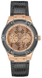 Guess Jet Różowe złoto/Skóra Ø39 mm W0289L4