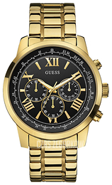 Guess Horizon Czarny/Stal w odcieniu złota Ø45 mm W0379G4
