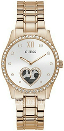 Guess Srebrny/Stal w kolorze różowego złota Ø38 mm W0380L3