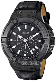 Guess Rigor Czarny/Skóra Ø45 mm W0408G1