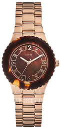 Guess Brązowy/Stal w kolorze różowego złota Ø36 mm W0468L1