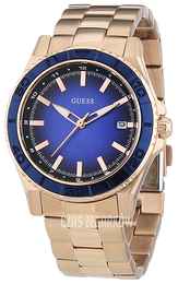 Guess Mini Niebieski/Stal w kolorze różowego złota Ø36 mm W0469L2