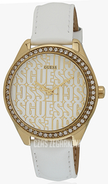 Guess Biały/Skóra Ø37 mm W0560L2