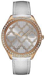 Guess Srebrny/Skóra Ø45 mm W0579L9