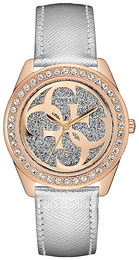 Guess G Twist Srebrny/Skóra Ø40 mm W0627L9