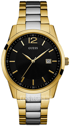 Guess Czarny/Stal w odcieniu złota Ø42 mm W0901G4