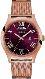 Guess Purpurowy/Stal w kolorze różowego złota Ø44 mm W0923G3