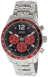 Guess Fleet Czarny/Stal Ø44 mm W0969G3