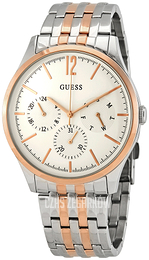 Guess Biały/Stal w kolorze różowego złota Ø42 mm W0995G3
