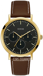 Guess Iconic Czarny/Skóra Ø44 mm W1044G1