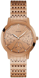 Guess Lattice Różowe złoto/Stal w kolorze różowego złota Ø38 mm W1088L2