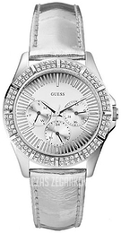 Guess Sassy Srebrny/Skóra Ø40 mm W11013L1