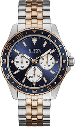 Guess Niebieski/Stal w kolorze różowego złota Ø44 mm W1107G3