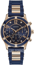 Guess Niebieski/Stal w kolorze różowego złota Ø40 mm W1234L4