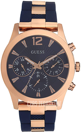 Guess Niebieski/Stal w kolorze różowego złota Ø40 mm W1294L2