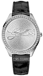 Guess Srebrny/Skóra Ø44 mm W70011L1