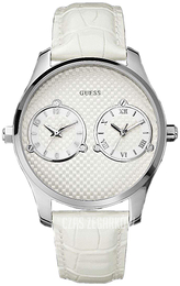 Guess Trend Biały/Skóra Ø44 mm W80043G1