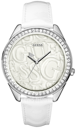 Guess Trend Biały/Skóra Ø44 mm W85098L1