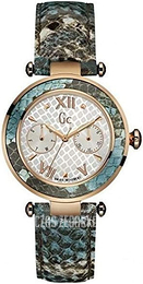 Guess Sport Chic Srebrny/Skóra Ø37 mm Y09002L1
