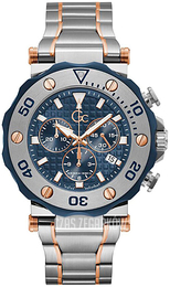 Guess Guess Collection Niebieski/Stal w kolorze różowego złota Ø44 mm Y63001G7