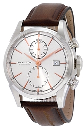Hamilton Spirit Of Liberty Srebrny/Skóra Ø42 mm H32416581