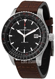 Hamilton Khaki Aviation Czarny/Skóra Ø42 mm H76615530