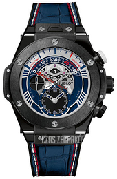 Hublot Big Bang 44.5mm Niebieski/Skóra Ø44.5 mm 413.CX.7123.LR.EUR16