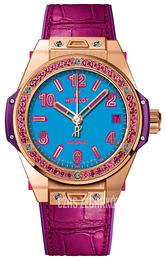 Hublot Big Bang 38mm Niebieski/Skóra Ø38 mm 465.OP.5189.LR.1233.POP16