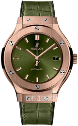 Hublot Classic Fusion Zielony/Skóra Ø38 mm 565.OX.8980.LR
