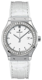 Hublot Classic Fusion Biały/Skóra Ø33 mm 581.NE.2010.LR.1204