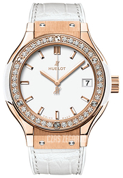 Hublot Classic Fusion Biały/Skóra Ø33 mm 581.OE.2080.LR.1204