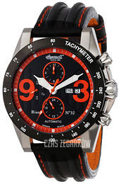 Ingersoll Bison Czarny/Skóra Ø49 mm IN1620BKOR