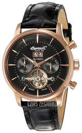 Ingersoll Kearny Czarny/Skóra Ø44 mm IN1709RBK