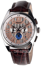 Ingersoll Srebrny/Skóra Ø43 mm IN4101WH