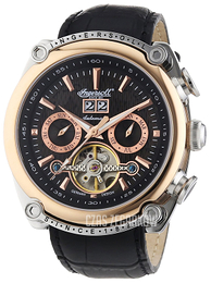 Ingersoll Las Vegas Czarny/Skóra Ø45 mm IN6909RBK