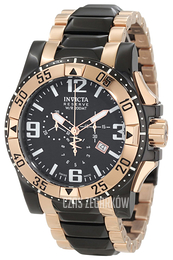 Invicta Excursion Czarny/Stal w kolorze różowego złota Ø50 mm 0203
