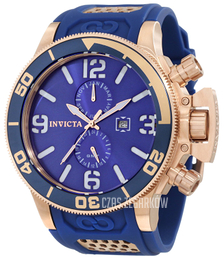 Invicta Corduba Niebieski/Stal w kolorze różowego złota Ø53 mm 10505