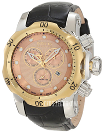 Invicta Venom Różowe złoto/Skóra Ø46 mm 10818