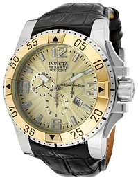 Invicta Excursion Żółte złoto/Skóra Ø50 mm 10907