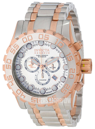 Invicta Reserve Biały/Stal w kolorze różowego złota Ø52 mm 11859