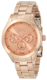 Invicta Angel Różowe złoto/Stal w kolorze różowego złota Ø40 mm 12467