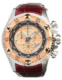 Invicta Excursion Reserve Różowe złoto/Skóra Ø52 mm 12694