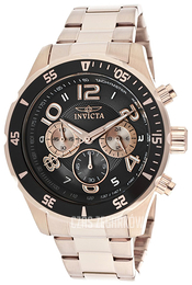 Invicta Pro Diver Czarny/Stal w kolorze różowego złota Ø45 mm 12914