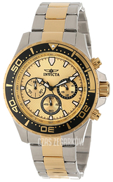 Invicta Pro Diver Żółte złoto/Stal w odcieniu złota Ø45 mm 12916