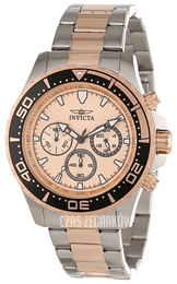 Invicta Pro Diver Różowe złoto/Stal w kolorze różowego złota Ø45 mm 12917