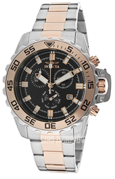 Invicta Specialty Czarny/Stal w kolorze różowego złota Ø45 mm 13628