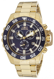 Invicta Pro Diver Niebieski/Stal w odcieniu złota Ø45 mm 13631