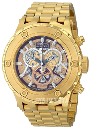 Invicta Subaqua Szkieletowa tarczy/Stal w odcieniu złota Ø52 mm 13744