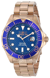 Invicta Pro Diver Niebieski/Stal w kolorze różowego złota Ø47 mm 14542